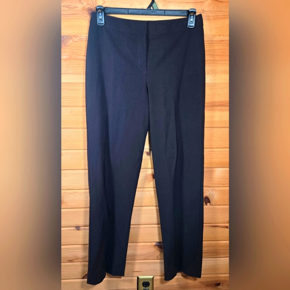 St. John Diana Pant Tropical Wool Straight Leg Lightweight Brown Work Womens 6